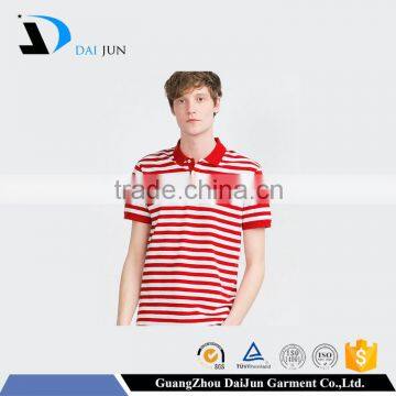 Daijun custom no label blank slim dry fit mens polo collar striped t shirt