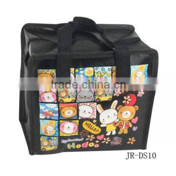 JIRONG PP Non Woven Customized Print Women Handbags Cosmetic Bag Gift Lunch Bag DS10