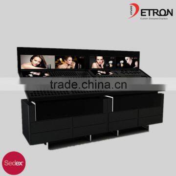 Hot sale shopping mall tailor made high end acrylic cosmetic display unit