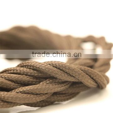 Apricot electrical wire braided cable 2/3 core Edison DIY pendant cord