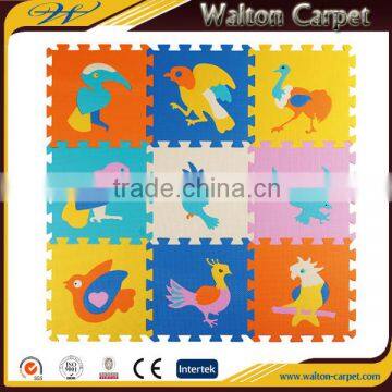 Educational eva foam flooring DIY kindergarten birds puzzle play mats