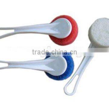 scouring pad brush with handle