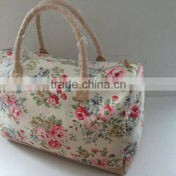 Pringted Canvas Travel Bag With Cosmetic Bag photo-2