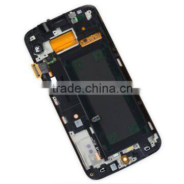 Full LCD Display+Touch Screen Digitizer Assembly Mobile Phone Repair Part Replacement for Samsung s6 edge( with frame)