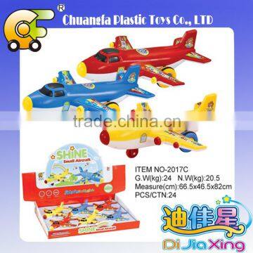 Promotion gift--Friction plastic toys airplane, musical vehicle kid toy for sale