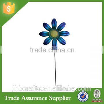 beautiful blue flower decoration garden stakes wholesale