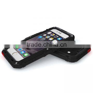 Hard Cell Phone Case for iPhone 6 6S Waterproof Shockproof Silicone Metallic Bumper