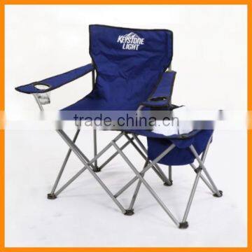 Foldable armrest fishing chair with side cooler box