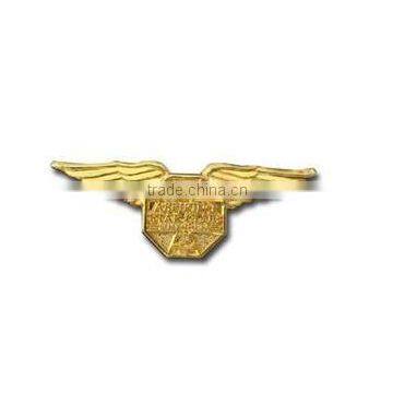 High-quality pin aviation badges,gold pilot pin badge,custom metal pilot wing badge