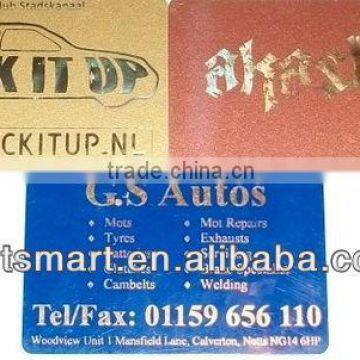 0.76mm Thickness colorful Plastic With Gift Card Printed With Gold or Silver Design