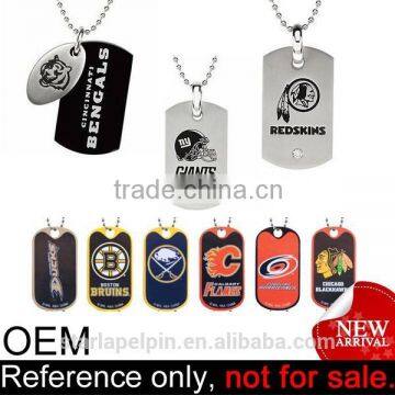 custom logo screen printed metal stainless steel tags