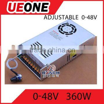 0-48V adjustable power supply ac dc 48v 360W switching power supply