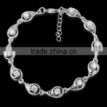 Hot Selling Solitaire Cubic Zirconia Charm Bracelet Length Adjustable Jewelry photo-4