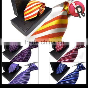 mens 100% silk necktie set pattern waterproof with hanky,cuffilinks boxed