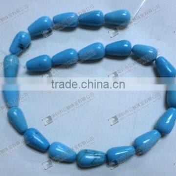 20x25mm Blue stabilized turquoise teardrop beads