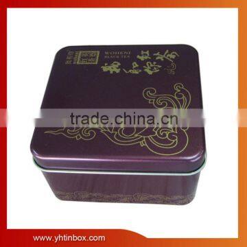 square meatl tin box