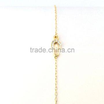 Tiny Women Rhinestone Charm Bracelet Custom Charm Bracelet photo-2