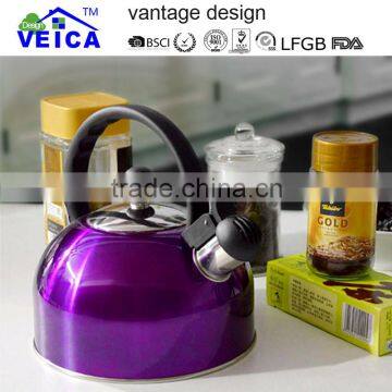 2016 China export 2.5L stainless stell whistle induction teapot