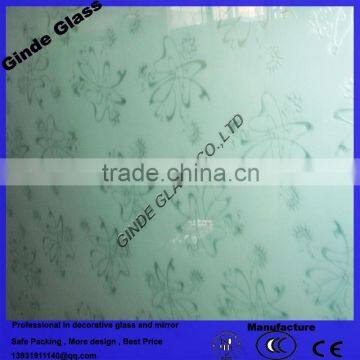 4-8mm Clear And Tinted Building Decorative Acid Etched Glass photo-4