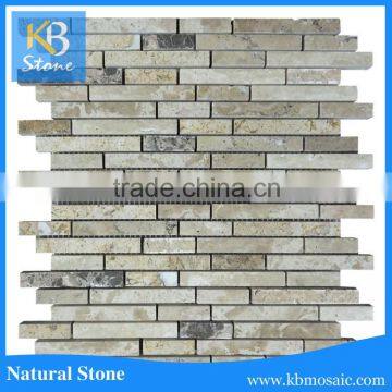 Hot selling Natural Popular Travertine Beige Marble Mosaic Pattern