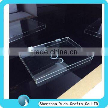 transparent china mac acrylic box plexiglass gift box with hinge price lucite box display