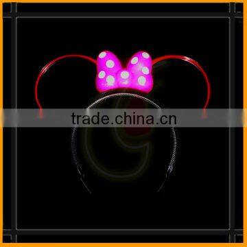 2 Red Led Head Boppers Headbands