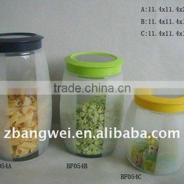 Glass Transparent Jar With Frosted Used for Storage Food