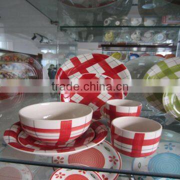 Handpainted Circle Design Stoneware Dinnerware Sets wholesale