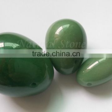 green avenrturin jade eggs ,vaginal exercise jade eggs, jade eggs set,natural gemstone