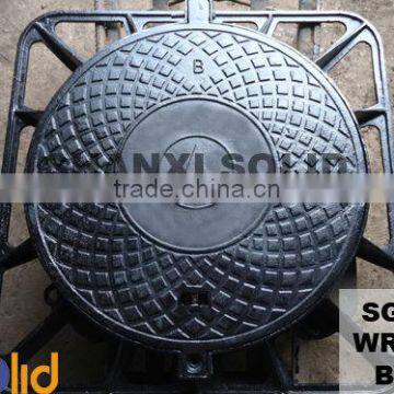 EN124 manhole cover with lock & rubber sealing(D400)