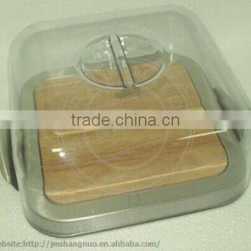 Stainless steel Bread box with clear lid