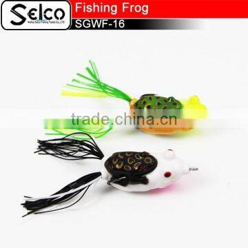 SGWF-16 artifical floating soft plastic frogs, resin skirt tail, 50mm/12g