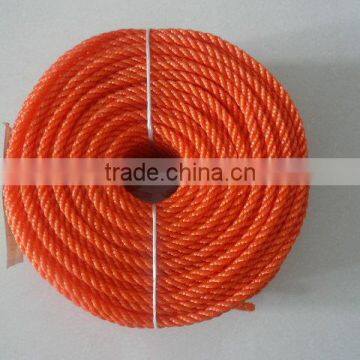 double twisted 8mm diameter orange pe rope