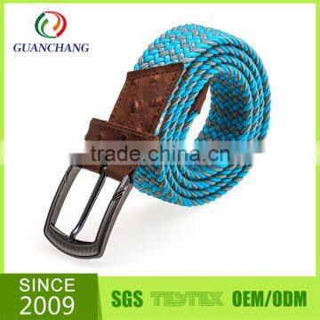 Factory custom hot selling fashion braided belt for lady