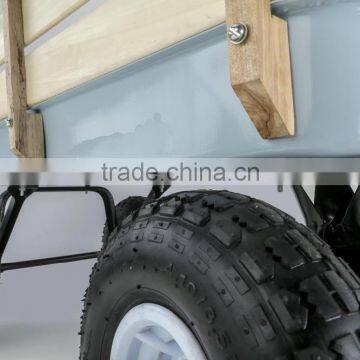 Wood Wagon ALL Terrain Pulling Red Railing Easy go Children Kids Wagon photo-5