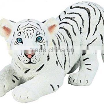 Personalized Handmade Color Painted Decorative Resin White Tiger Figurine