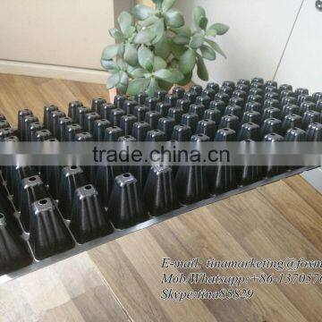 128 Cell Black PS Plastic Horticulture Plant Nursery Seed Starting Tray Manufactory Price photo-4