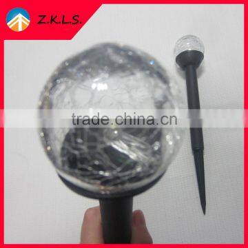 Eco-friendly Solar LED Garden Glass Crackle Lawn Light photo-2