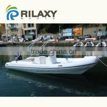 CE Certificated 25ft Fiberglass Hull Inflatable Yacht photo-6