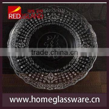 2016 Hotsale CLEAR PASTRY CAKE PLATE OR PLATTER SWEETS DESSERTS ROUND CLEAR CHINESE GLASS photo-2