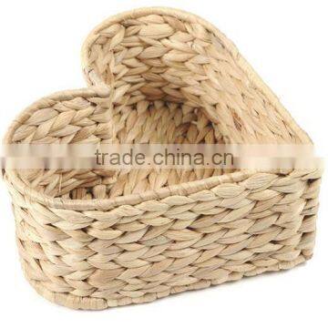 Natural heart shape baskets water hyacinth basket wholesale