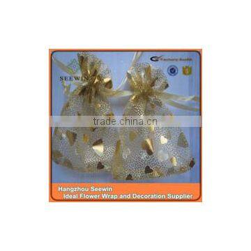 Beautiful Handbag Organza Gift Bag With Printing Customerized Pattern With Drawing Pouch Logo photo-3