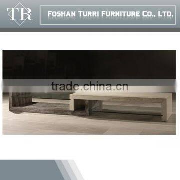 Luxury Modern Marble With Glass TV Stand photo-6