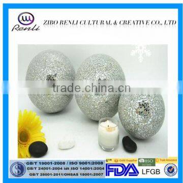 Silvery Crackle Tree Decoration Mirrored Carpet Hollow Glass Sphere