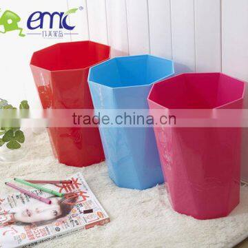 0279 Plastic PP Diamond trash can witn colorful