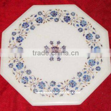 Vendor White Marble Inlay Table Tops, Inlay Marble Makarana Coffee Table Tops