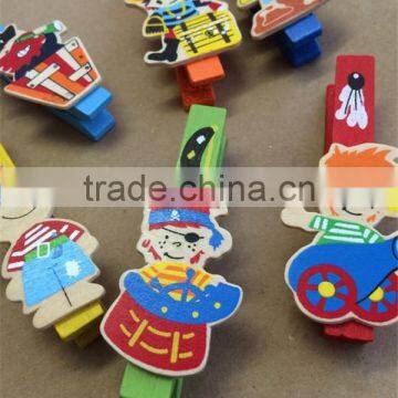 2017 wooden pirate clips made in China