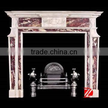 mixed color stone indoor used fireplace surround