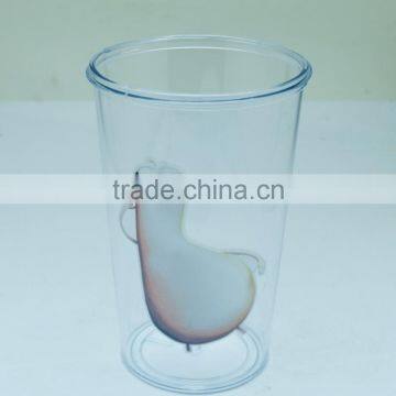 Transparent Plastic Mug With Lid and Straw photo-4