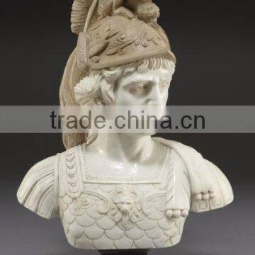 art deco riproduzioni Handcrafted stone carving roman soldier bust